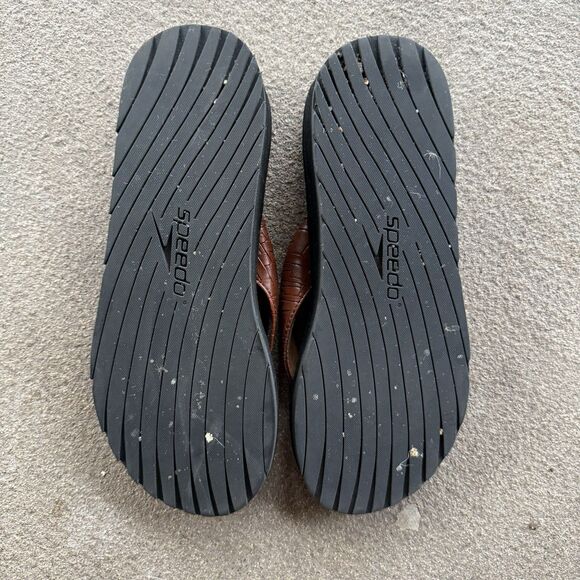 Speedo Flip Flops Women’s Size 9 Wedge Sandals Brown Beach Boho Comfort - Picture 4 of 4